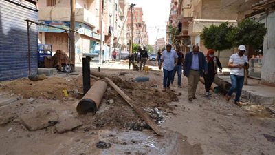 القناة لمياه الشرب: حل مشكلة انسداد شبكات الصرف بحي ثان الإسماعيلية