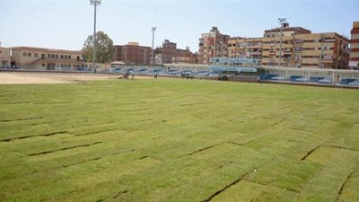 إحلال وتجديد أرضية الملعب القديم بنادي القناة | صور