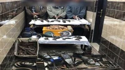 حملة أمنية تضبط  12 قطعة سلاح نارى وورشة أسلحة بدون ترخيص بأسيوط 
