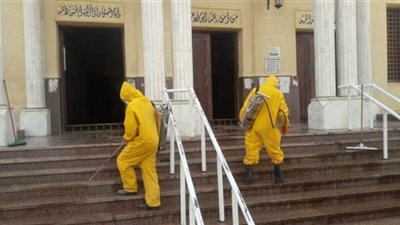تطهير دور العبادة بالعمرانية تمهيداً لاستقبال المصلين | فيديو