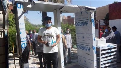 إجراءات مشددة أثناء دخول طلاب الثانوية للجان بالوادي الجديد | صور