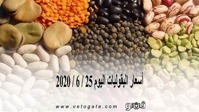 أسعار البقوليات اليوم 25 / 6 / 2020