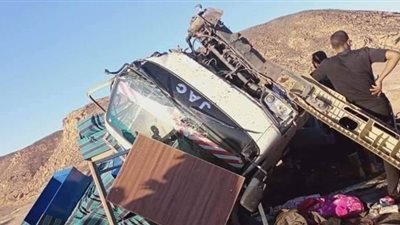 الصور الأولى لحادث مصرع ثلاثة ملاحظين بلجان الثانوية العامة بالوادي الجديد