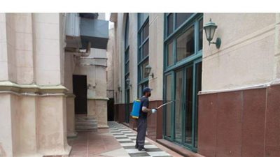 محافظ الإسكندرية يكلف شركة نهضة مصر  بتطهير وتعقيم دور العبادة