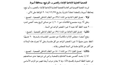 ملخص الجمعية الإنتاجية للإنشاء بأبو تيج بأسيوط