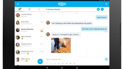 «سكايب 7.0» لأندرويد يواجهة جديدة للأجهزة اللوحية