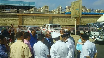 مدير أمن الإسكندرية يتفقد موقع مقتل ناشئ سموحة
