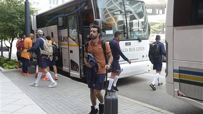 صلاح يصل مع روما لسانت لويس استعدادا لمباراة ليفربول الودية