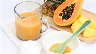 مقشر البابايا بالأناناس والعسل مفتاح سحري لبشرة مشرقة