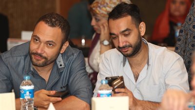 نادر حمدي في المؤتمر الصحفي لألبوم رامي جمال الجديد