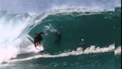 بالفيديو والصور.. دولفين يربك راكب أمواج أسترالي