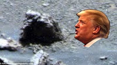 «ناسا» تلتقط صورا لصخرة على «المريخ» تشبه وجه «ترامب»