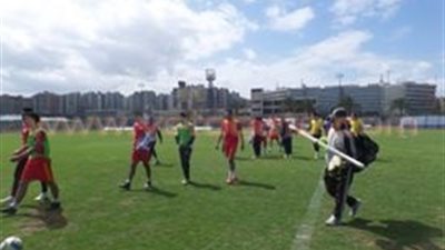 بالصور.. سموحة يواصل تدريباته استعدادا للمصري