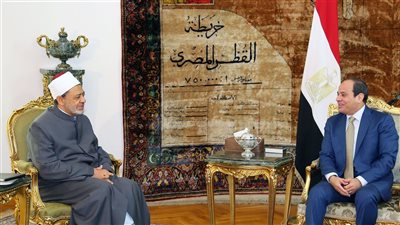 شيخ الأزهر يستعرض مع «السيسي» نتائج جولاته الخارجية