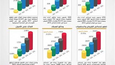 الرسم البيانى لنتائج أعمال بنك القاهرة