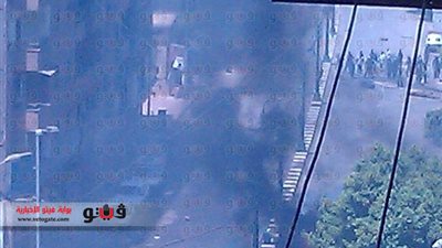 شبيحة الإخوان يشعلون النار فى كنيسة 