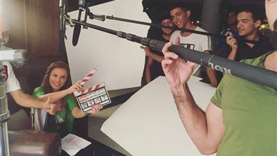 نيكول سابا في كواليس مسلسل «ولاد تسعة»