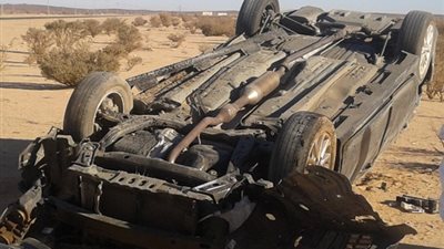 إصابة أمين شرطة عقب انقلاب سيارته بالإسماعيلية