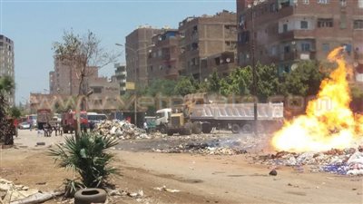 بالصور.. محافظ القليوبية يتفقد حريق محبس الغاز بشبرا الخيمة