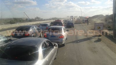 بالصور.. زحام شديد بمدخل الإسكندرية قبل مواجهة الفراعنة والنسور