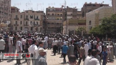 بالصور..مسيرة لشبيحة المعزول بالفيوم