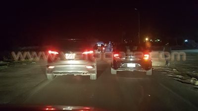 توقف الحركة المرورية بطريق استاد برج العرب لاحتفال الجماهير