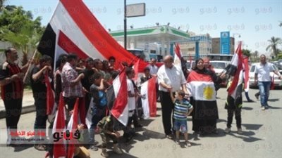 بالصور.. مديرية الشباب والرياضة بالسويس تنظم مسيرة أمام اللجان