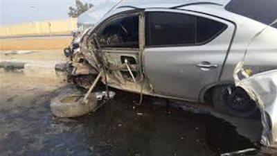 إصابة شخصين في انقلاب سيارة ملاكي أعلى محور 26 يوليو
