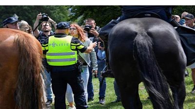 احتجاجات ضد إجراءات كورونا بلاهاي تنتهي باعتقالات | صور