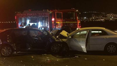 مصرع وإصابة 7 فى حادث تصادم 4 سيارات  بطريق الإسماعيلية الصحراوي