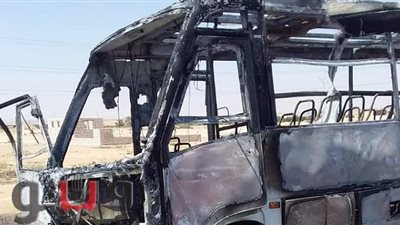 رئيس جامعة مطروح يكشف ملابسات حريق أتوبيس نقل عاملين