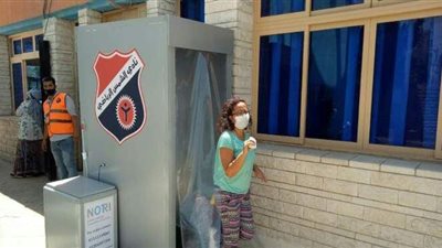 أسامة أبو زيد: بوابات التعقيم في انتظار  أعضاء نادي  الشمس | صور