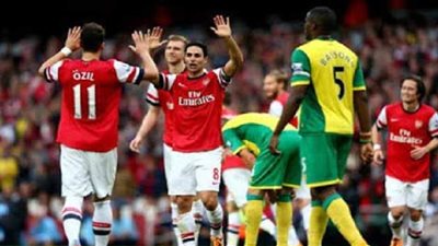 أوباميانج يقود أرسنال لاكتساح نورويتش سيتي برباعية في البريميرليج