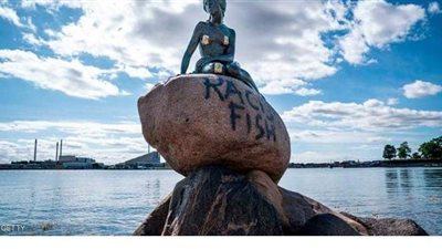 تمثال عروس البحر في كوبنهاجن يتعرض للتخريب المتعمد