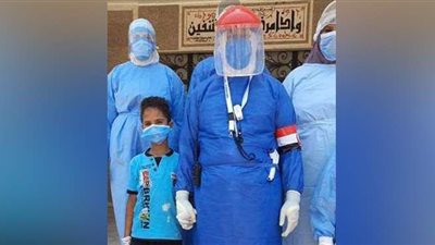 خروج طفل 10 سنوات من مستشفى السعديين بعد شفائه من فيروس كورونا