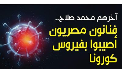 آخرهم محمد صلاح .. فنانون مصريون أصيبوا بفيروس كورونا| إنفو جراف