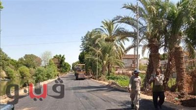رصف الطريق الواصل بين قريتي أبو يعقوب وصفط الخمار بالمنيا