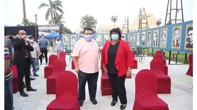 وزيرة الثقافة تتابع انتظام العمل بالقومي للترجمة وتتفقد المسرح الخارجي للهناجر