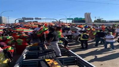 إثيوبيون من عرقية الأورومو يتظاهرون ضد آبي أحمد في أمريكا | صور