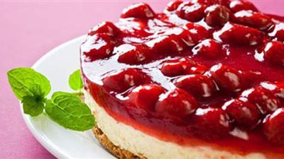 طريقة عمل تشيز كيك بارد بالكريز والشوكولاتة من مطبخ الشيف آسيا