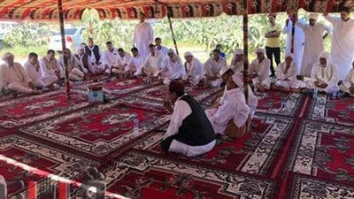 جلسة من عواقل ومشايخ عائلة الشنينة بمطروح لتأييد مرشح مستقبل وطن