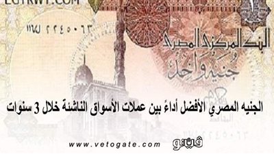 الجنيه المصري الأفضل أداءً بين عملات الأسواق الناشئة خلال 3 سنوات | إنفوجراف