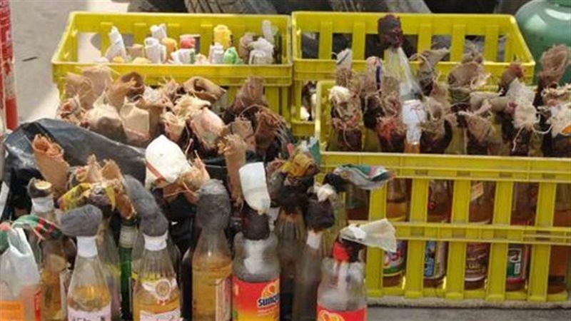 ضبط سيارة محملة بالمولوتوف