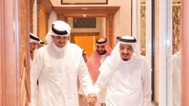 أمير قطر والملك سلمان