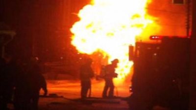 الجماعة الإرهابية تشعل النيران فى بنك الدم المجاور لمستشفى الهلال برمسيس