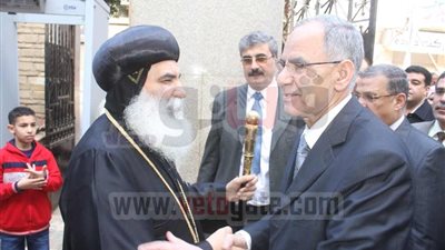 بالصور.. على بشر  يودع المنوفية بتهنئة أقباطها