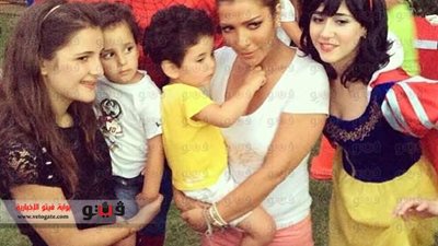 بالصور.. أصالة تحتفل بعيد ميلاد توءمها