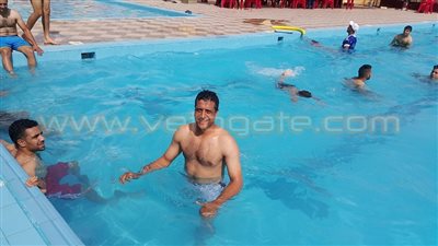 بالصور.. المنيا يختتم تدريباته بحمام السباحة قبل إجازة رمضان