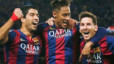 برشلونة يهاجم أتليتكو مدريد بـ«ميسي ونيمار وسواريز»