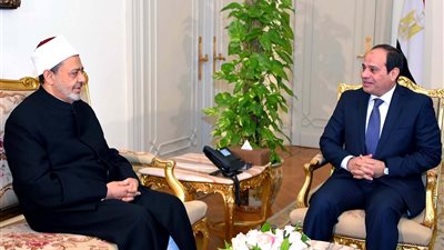 السيسي والطيب يؤكدان الاختلاف في العقيدة لا يضر بالتعايش السلمي